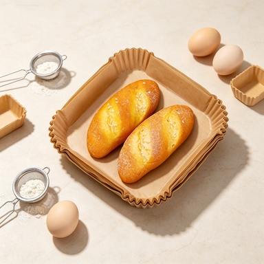 Kitchen Grade Baking Sheet - 50/100 Stück Einweg-Papiereinlagen für Heißluftfritteusen Antihaft-Backpapier