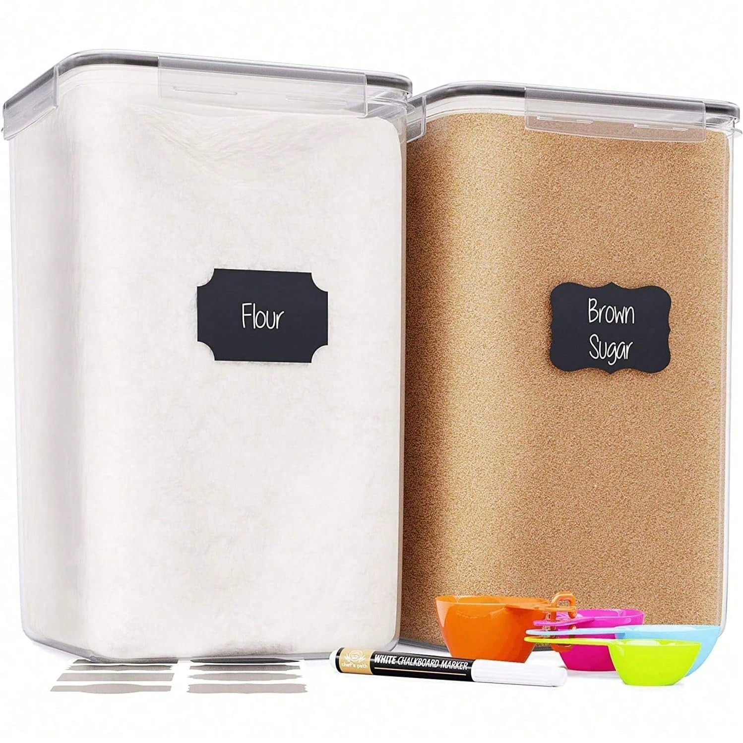 Kitchen Baking Canisters - 2 Stück große Lebensmittelbehälter 9,5L Fl.