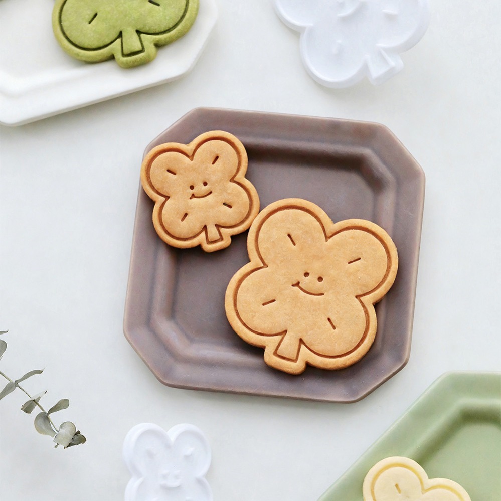 Kitchen Baking Items - Glücksbringer Vierblättriges Kleeblatt Ausstechformen Keksform Stempel