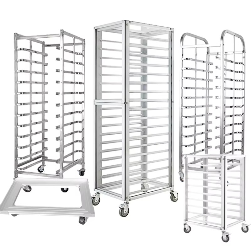 Kitchen Baking Trolley - Meistverkaufter Kommerzieller Aluminium-Backblechwagen Mehrstöckiges Regal für