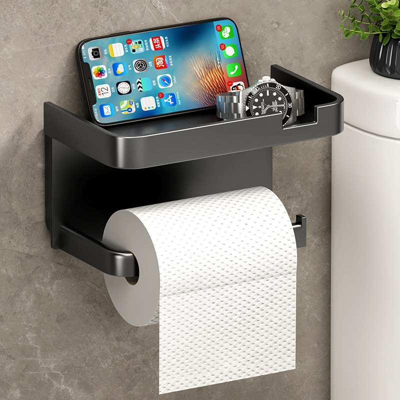 Kitchen Baking Paper Holder - Toilettenpapierhalter Kunststoff-Aufbewahrungsregal Küchenhandtuchhalter Gewürzflaschenhalter Badezimmer-Wandhalterung für