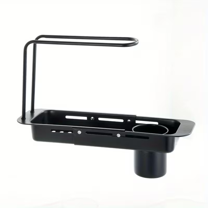 Kitchen Uncle - Schlankes Design, Erweiterbarer Edelstahl-Spülbeckenorganizer - Geschirrablage