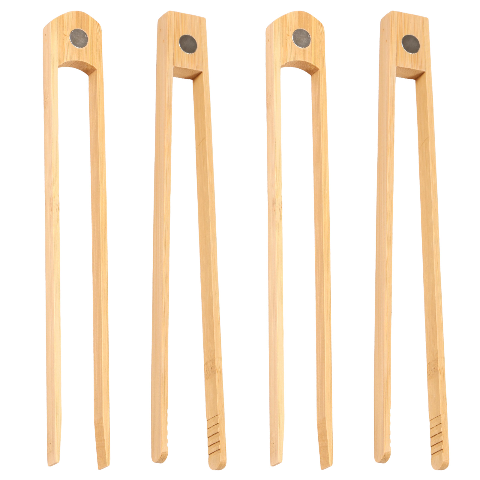 Kitchen Baking Utensil Set - Bambus-Toaster-Zangen-Set, einfach zu verwendendes Magnet-Bambus-Toast-Utensilien-Zubehör, robustes