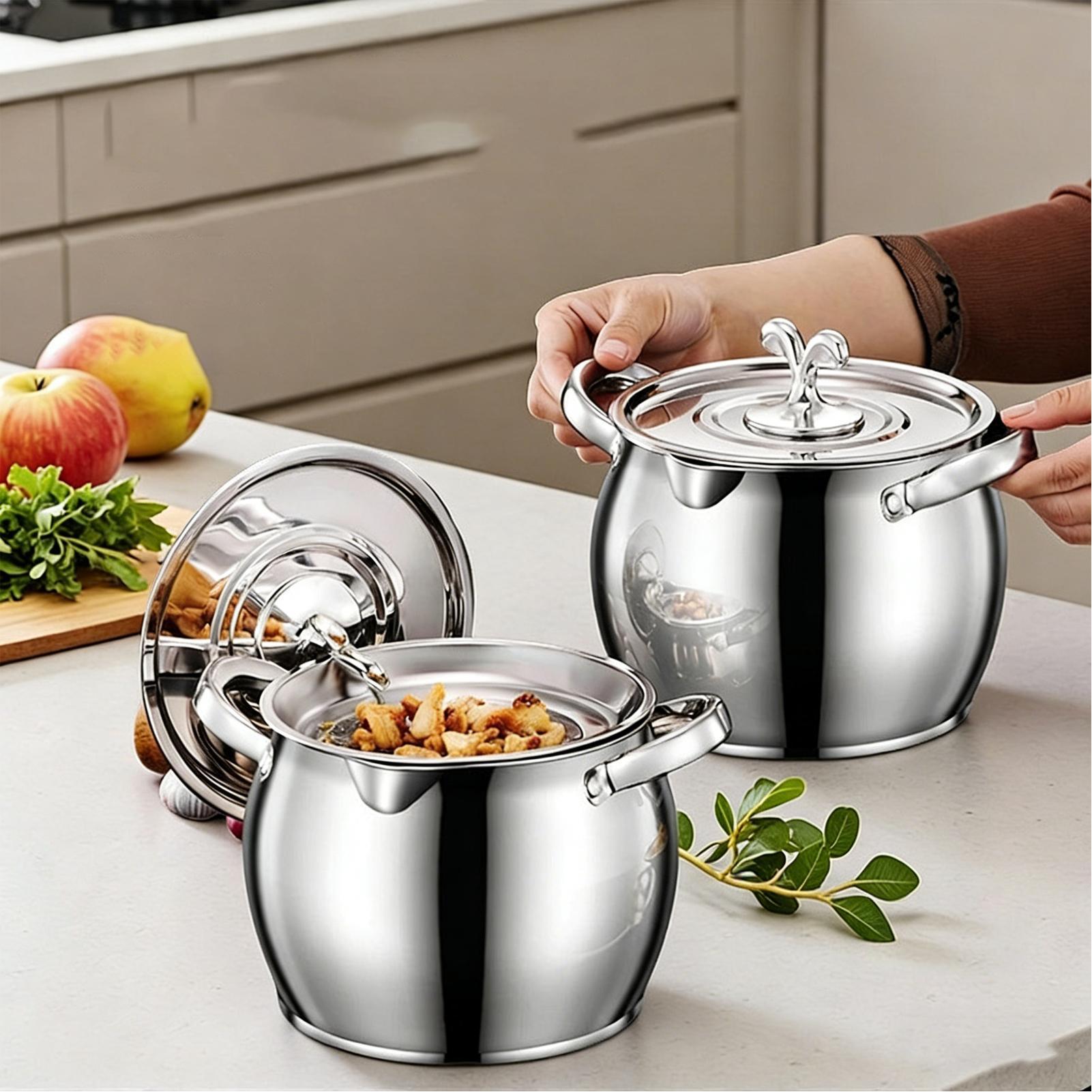 Kitchen Baking Canisters - Fettbehälter für die Küche Edelstahl-Ölaufbewahrungsdosen Fettglas
