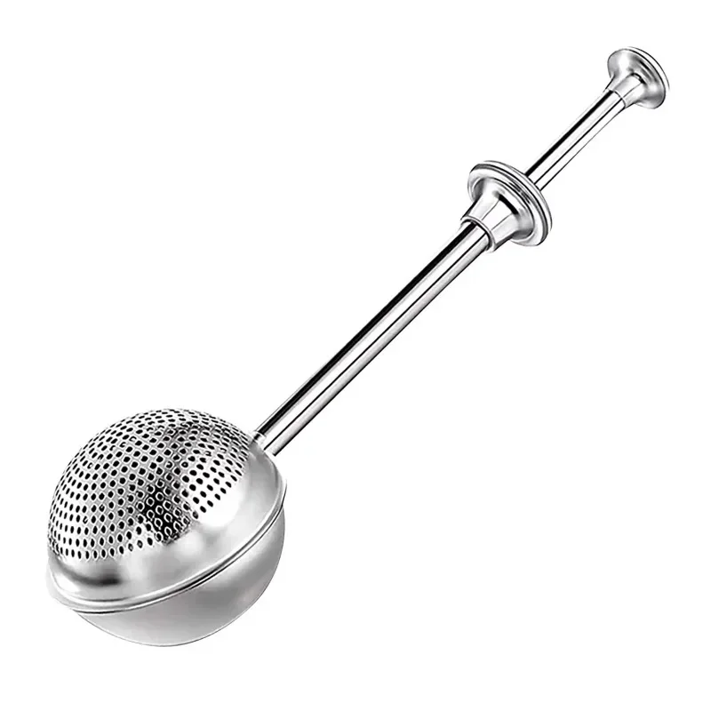 Baking Powder Kitchen - Teleskopischer Kugelförmiger Teefilter aus Edelstahl 304,
