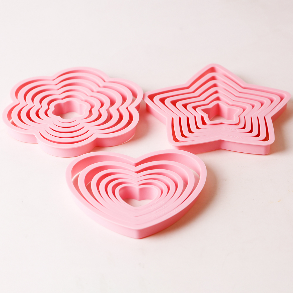 1 satz/3 sätze Rosa Herz Stern – Kitchen Baking Items Bewertung und Preis