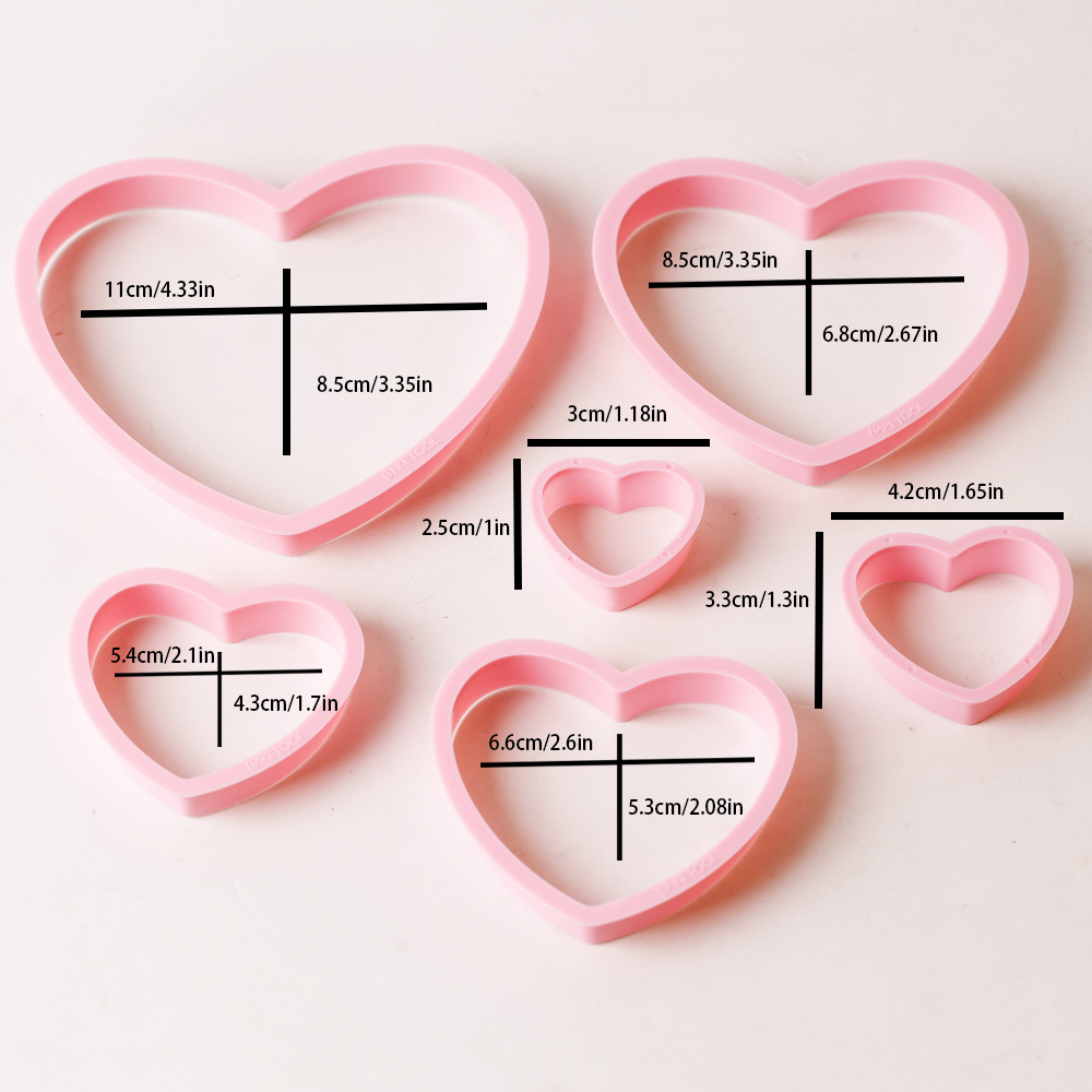 1 satz/3 sätze Rosa Herz Stern – Kitchen Baking Items Bewertung und Preis