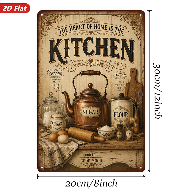 2D-Flache Vintage-Küchen-Metal – Kitchen Baking Canisters Bewertung und Preis