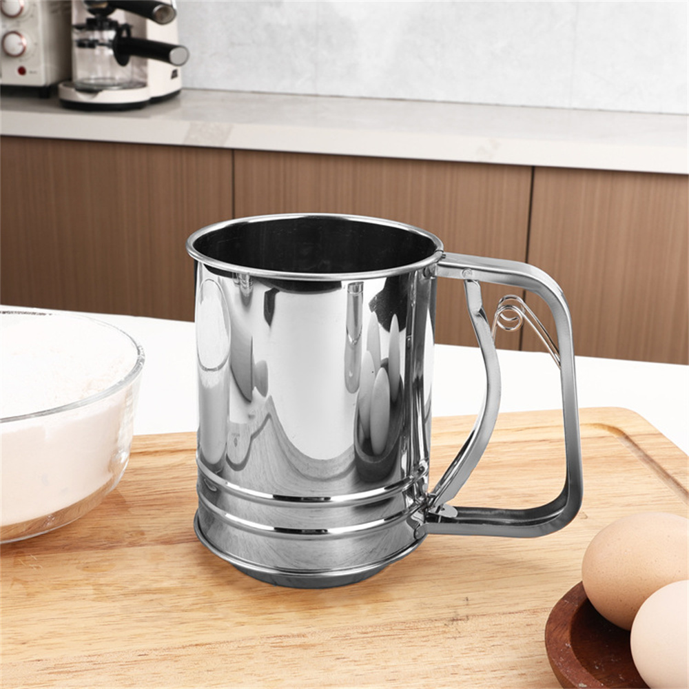 1/2 Stück Edelstahl-Mehlsieb m – Baking Powder Kitchen Bewertung und Preis