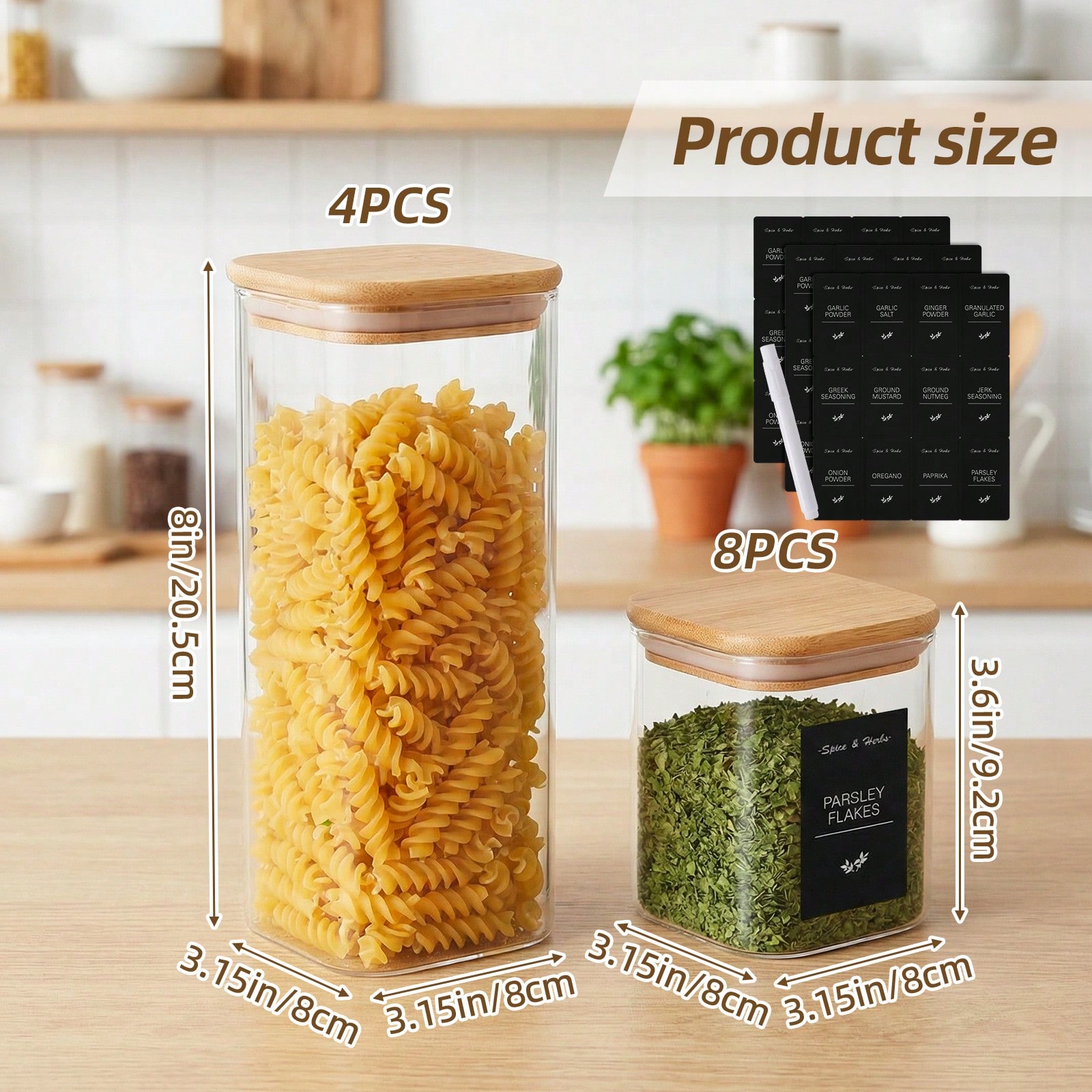 12 Stück Glasbehälter mit Deck – Kitchen Baking Canisters Bewertung und Preis