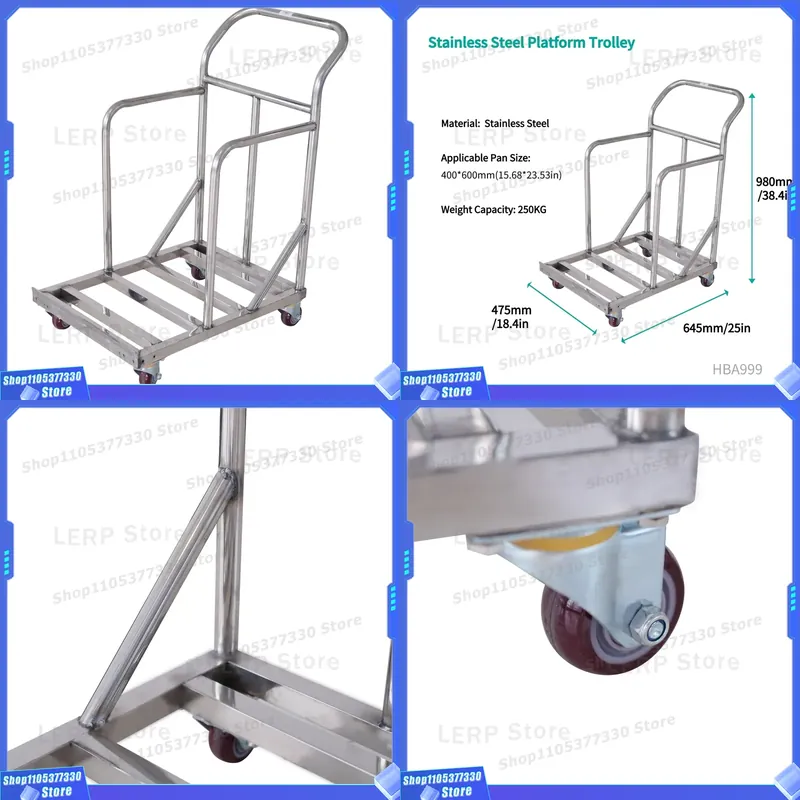 980x645x475mm Edelstahl-Küchen – Kitchen Baking Trolley Bewertung und Preis
