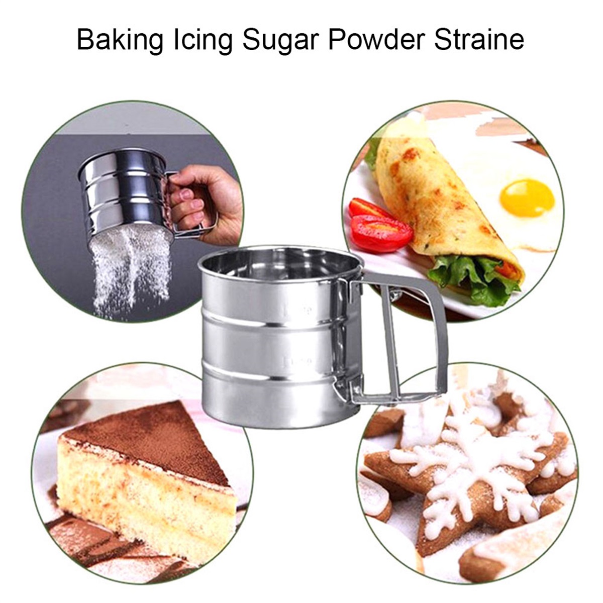 Sieb Sieb Edelstahl Mehl Sieb  – Baking Powder Kitchen Bewertung und Preis