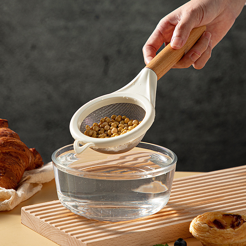 Neuer Typ Mehlsieb mit Holzgri – Baking Powder Kitchen Bewertung und Preis