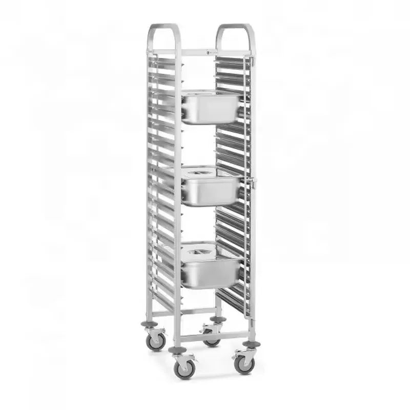 Edelstahl Schwerlast-4-Rad-GN- – Kitchen Baking Trolley Bewertung und Preis