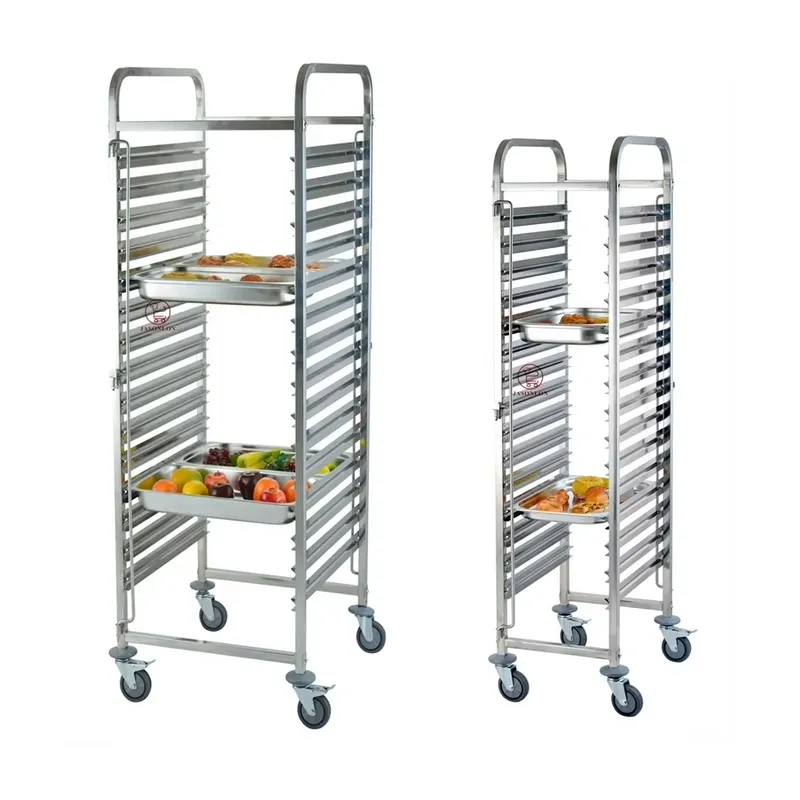 Edelstahl Schwerlast-4-Rad-GN- – Kitchen Baking Trolley Bewertung und Preis