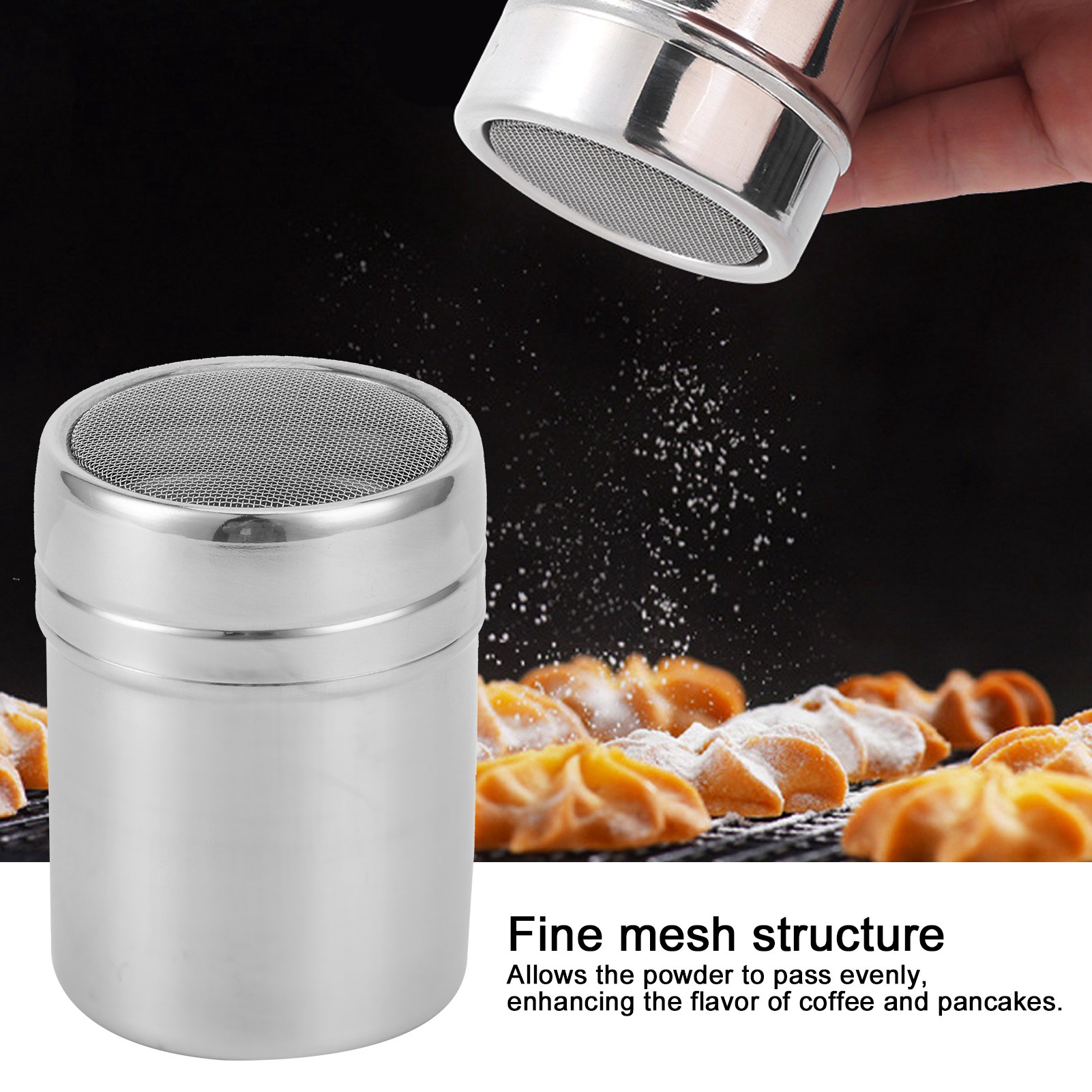 Feinmaschiger Pulverschüttler  – Baking Powder Kitchen Bewertung und Preis