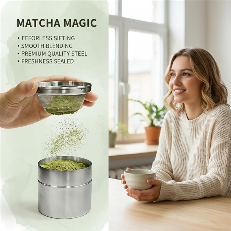 Edelstahl-Matcha-Pulversieb un – Kitchen Baking Canisters Bewertung und Preis