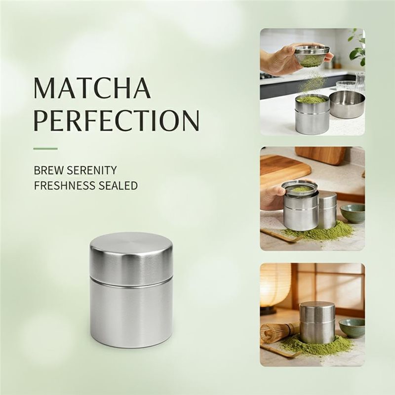 Edelstahl-Matcha-Pulversieb un – Kitchen Baking Canisters Bewertung und Preis